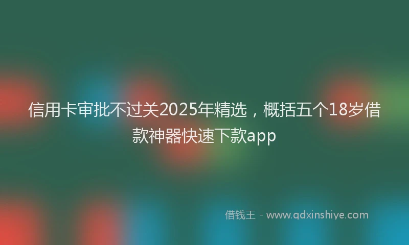 信用卡审批不过关2025年精选，概括五个18岁借款神器快速下款app