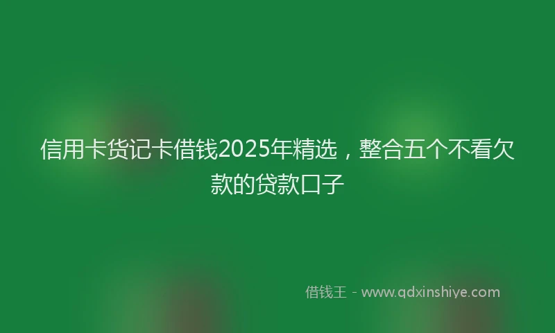 信用卡货记卡借钱2025年精选，整合五个不看欠款的贷款口子