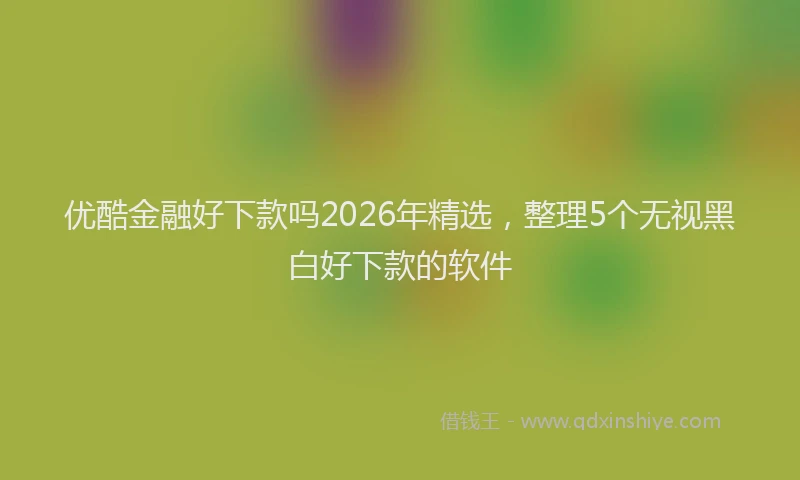 优酷金融好下款吗2026年精选，整理5个无视黑白好下款的软件