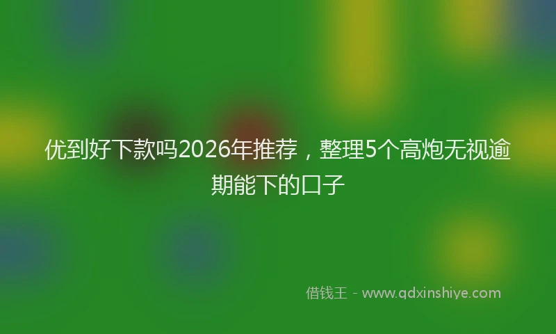 优到好下款吗2026年推荐，整理5个高炮无视逾期能下的口子