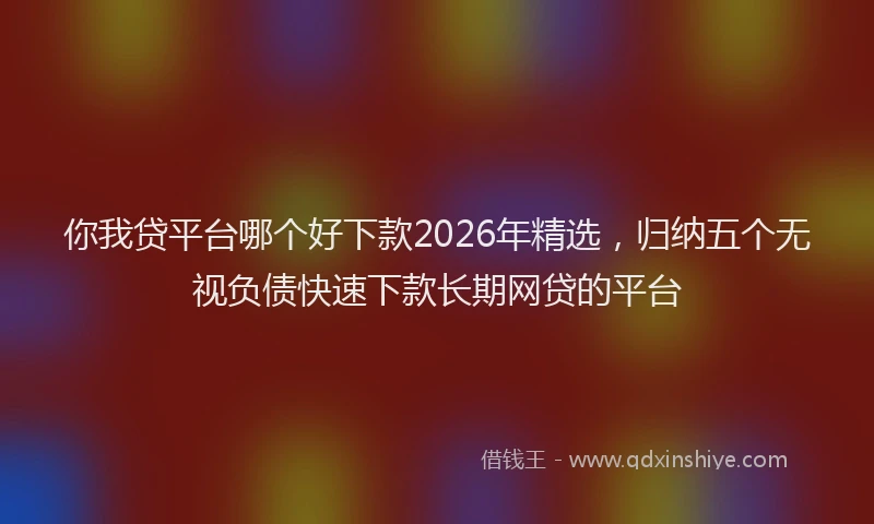 你我贷平台哪个好下款2026年精选，归纳五个无视负债快速下款长期网贷的平台
