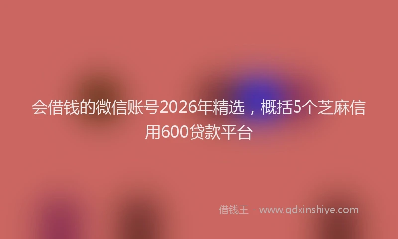 会借钱的微信账号2026年精选，概括5个芝麻信用600贷款平台