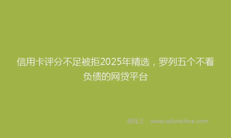 信用卡评分不足被拒2025年精选，罗列五个不看负债的网贷平台