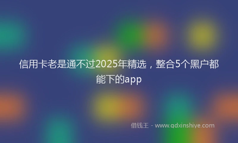 信用卡老是通不过2025年精选，整合5个黑户都能下的app