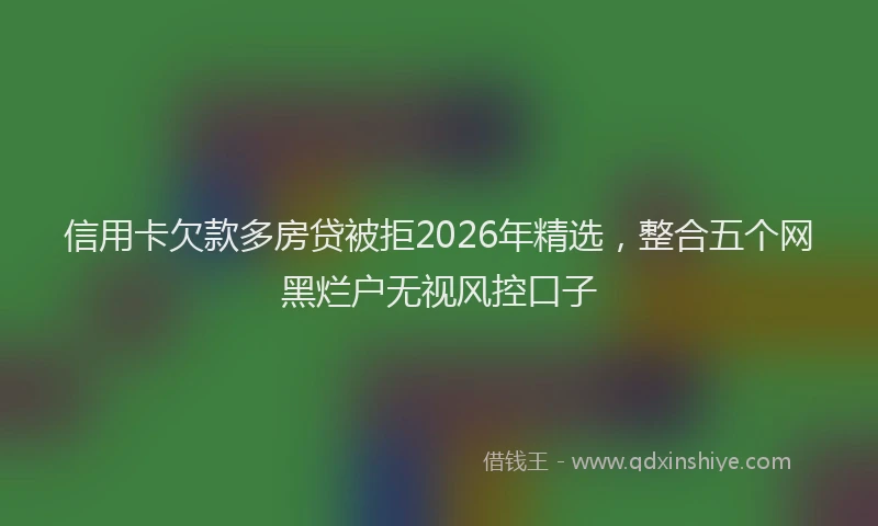 信用卡欠款多房贷被拒2026年精选，整合五个网黑烂户无视风控口子