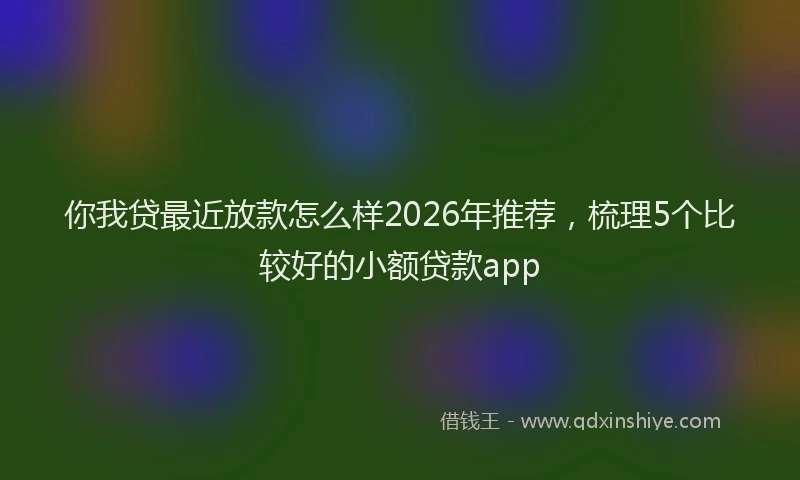 你我贷最近放款怎么样2026年推荐，梳理5个比较好的小额贷款app