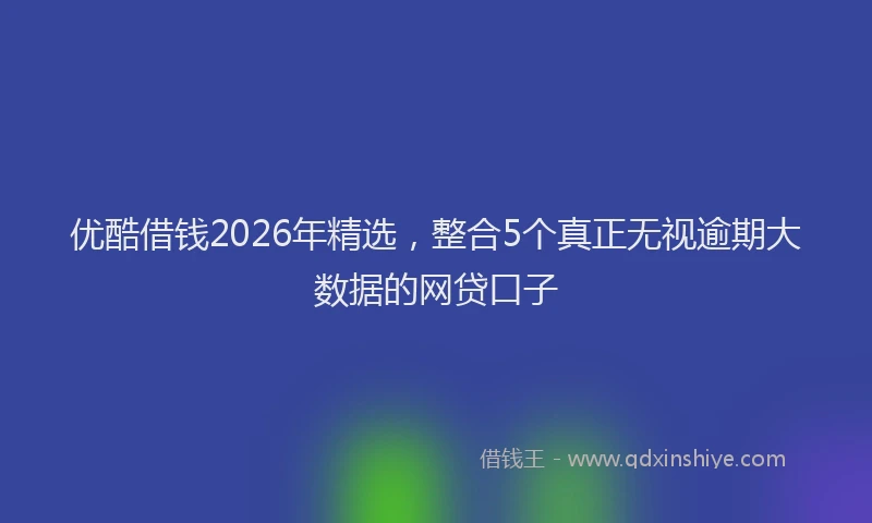 优酷借钱2026年精选，整合5个真正无视逾期大数据的网贷口子