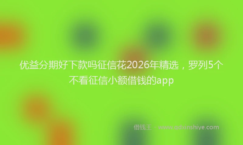 优益分期好下款吗征信花2026年精选,罗列5个不看征信小额借钱的app