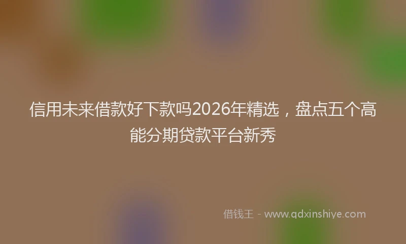 信用未来借款好下款吗2026年精选，盘点五个高能分期贷款平台新秀