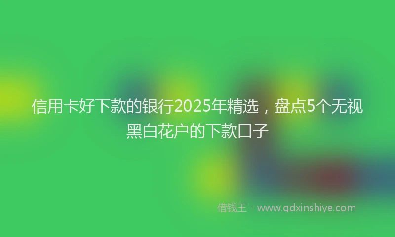 信用卡好下款的银行2025年精选,盘点5个无视黑白花户的下款口子