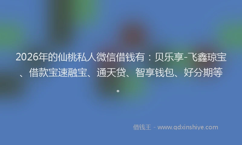 2026年的仙桃私人微信借钱有：贝乐享-飞鑫琼宝、借款宝速融宝、通天贷、智享钱包、好分期等。