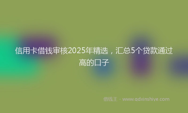信用卡借钱审核2025年精选,汇总5个贷款通过高的口子