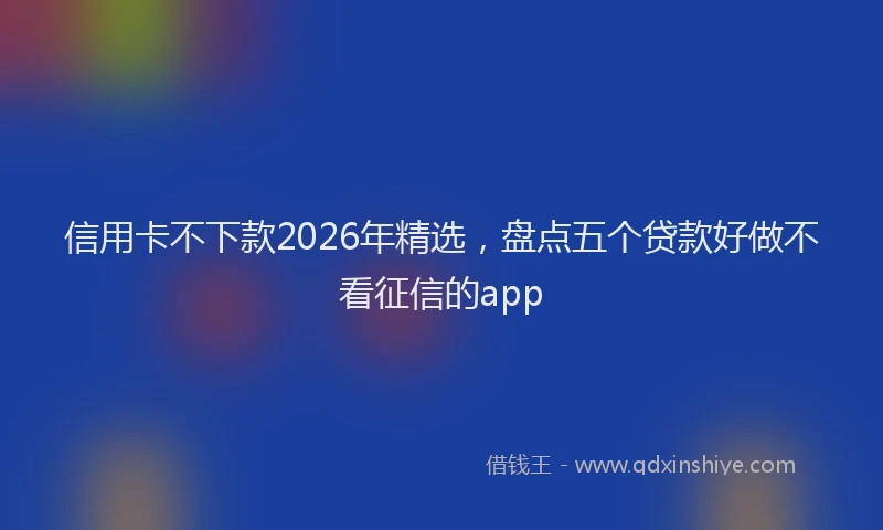 信用卡不下款2026年精选,盘点五个贷款好做不看征信的app