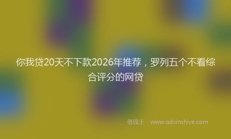 你我贷20天不下款2026年推荐，罗列五个不看综合评分的网贷