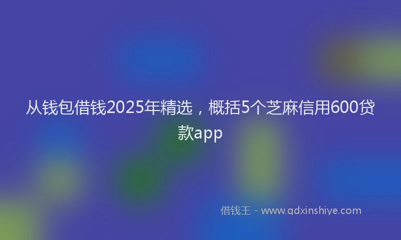从钱包借钱2025年精选,概括5个芝麻信用600贷款app