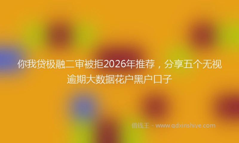 你我贷极融二审被拒2026年推荐，分享五个无视逾期大数据花户黑户口子