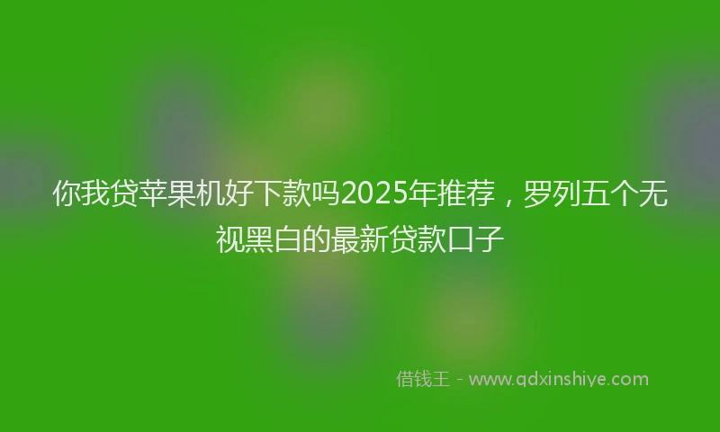 你我贷苹果机好下款吗2025年推荐，罗列五个无视黑白的最新贷款口子