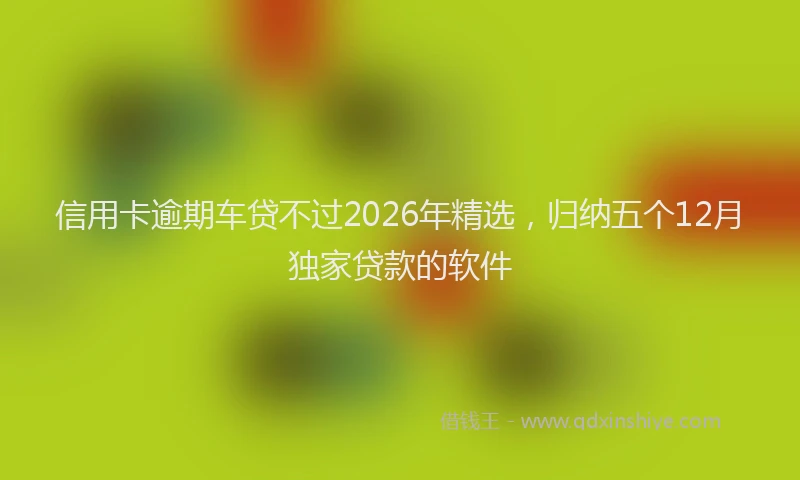信用卡逾期车贷不过2026年精选，归纳五个12月独家贷款的软件