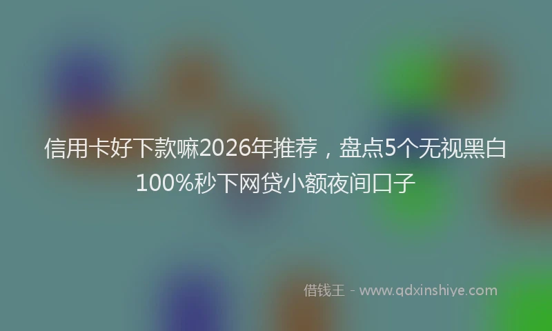 信用卡好下款嘛2026年推荐,盘点5个无视黑白100%秒下网贷小额夜间口子