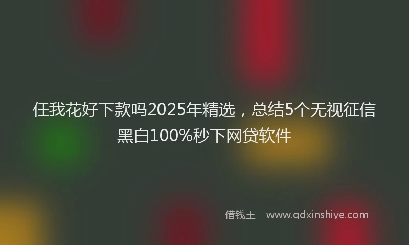 任我花好下款吗2025年精选，总结5个无视征信黑白100%秒下网贷软件