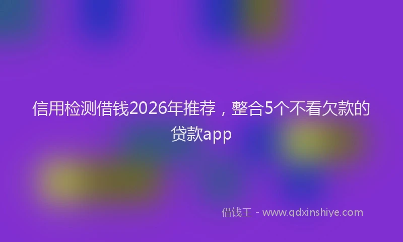 信用检测借钱2026年推荐，整合5个不看欠款的贷款app