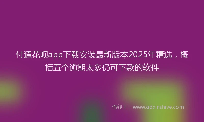 付通花呗app下载安装最新版本2025年精选,概括五个逾期太多仍可下款的软件