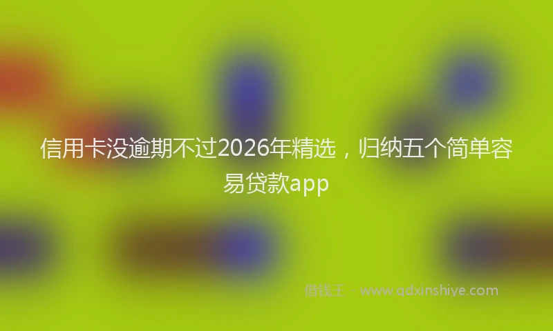信用卡没逾期不过2026年精选，归纳五个简单容易贷款app