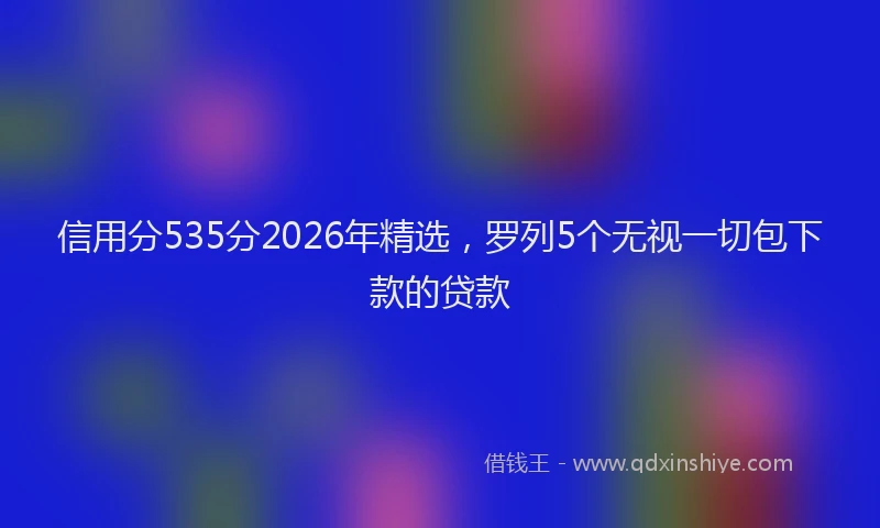 信用分535分2026年精选，罗列5个无视一切包下款的贷款