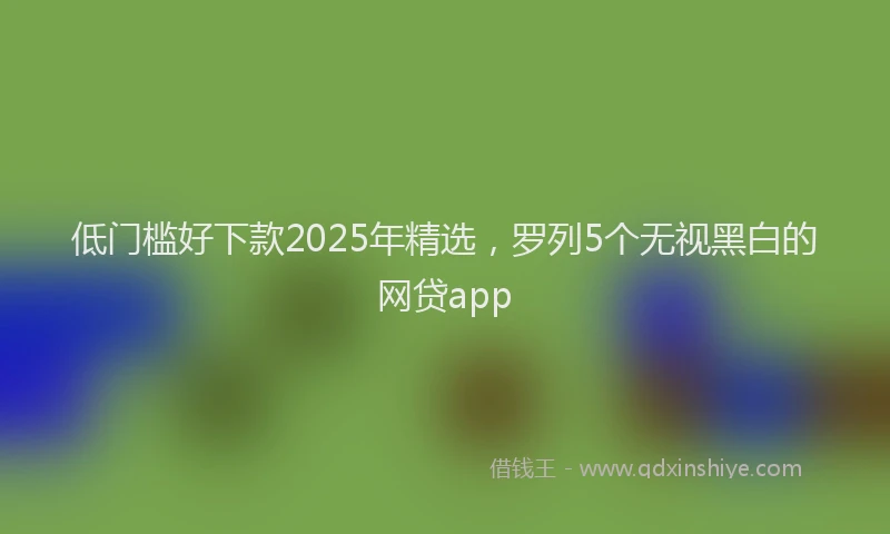 低门槛好下款2025年精选，罗列5个无视黑白的网贷app