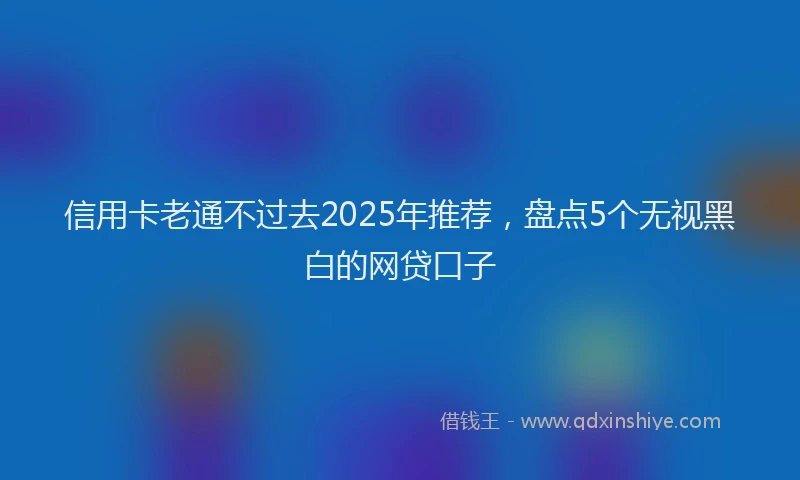 信用卡老通不过去2025年推荐，盘点5个无视黑白的网贷口子