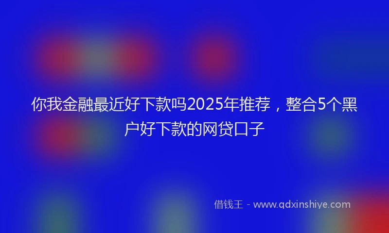 你我金融最近好下款吗2025年推荐,整合5个黑户好下款的网贷口子