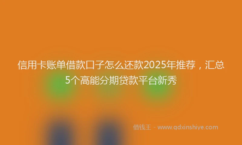 信用卡账单借款口子怎么还款2025年推荐，汇总5个高能分期贷款平台新秀