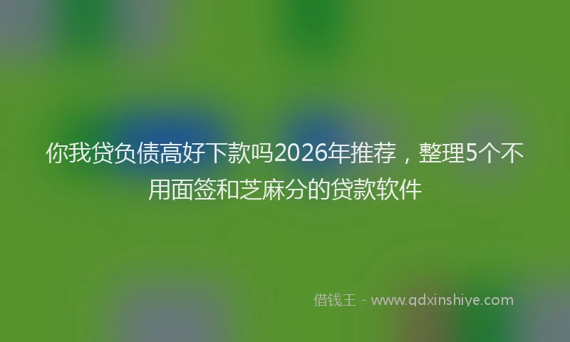 你我贷负债高好下款吗2026年推荐，整理5个不用面签和芝麻分的贷款软件