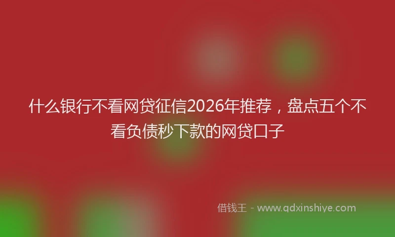 什么银行不看网贷征信2026年推荐，盘点五个不看负债秒下款的网贷口子