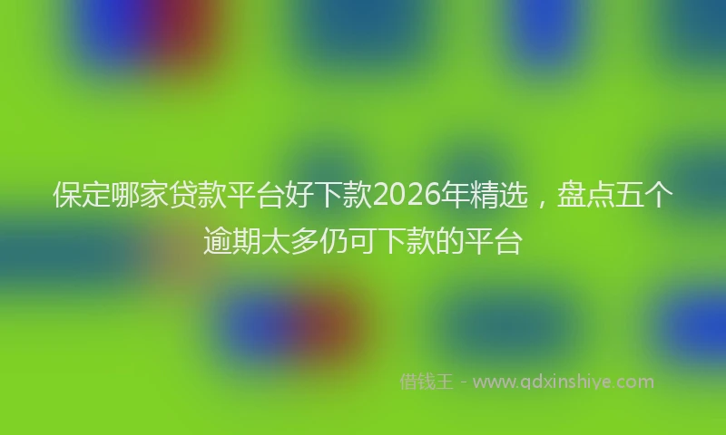 保定哪家贷款平台好下款2026年精选，盘点五个逾期太多仍可下款的平台