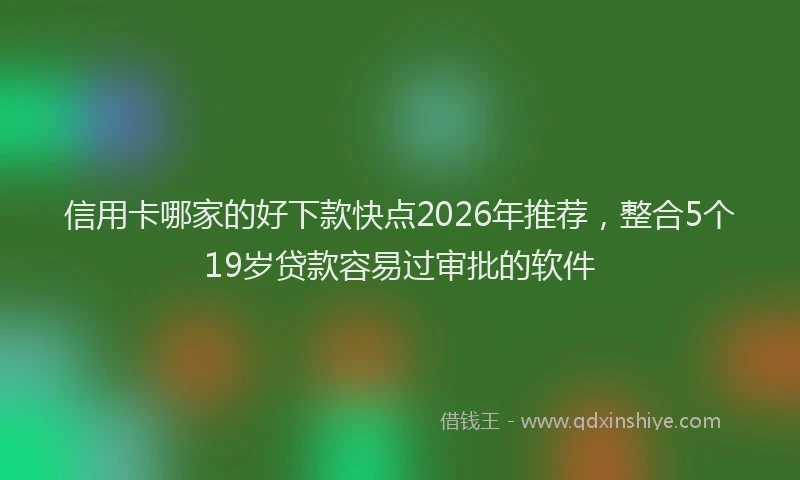 信用卡哪家的好下款快点2026年推荐,整合5个19岁贷款容易过审批的软件