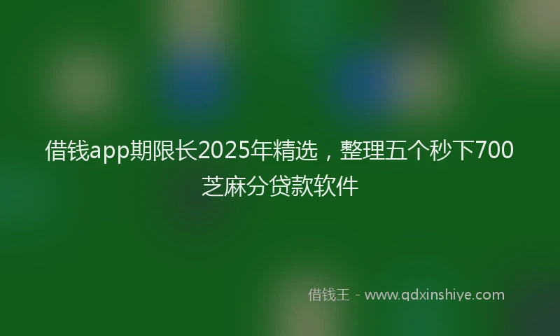 借钱app期限长2025年精选，整理五个秒下700芝麻分贷款软件