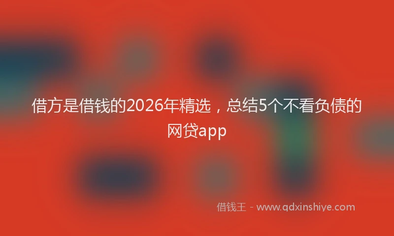 借方是借钱的2026年精选，总结5个不看负债的网贷app