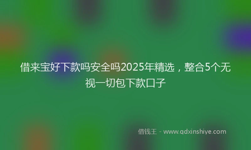借来宝好下款吗安全吗2025年精选，整合5个无视一切包下款口子