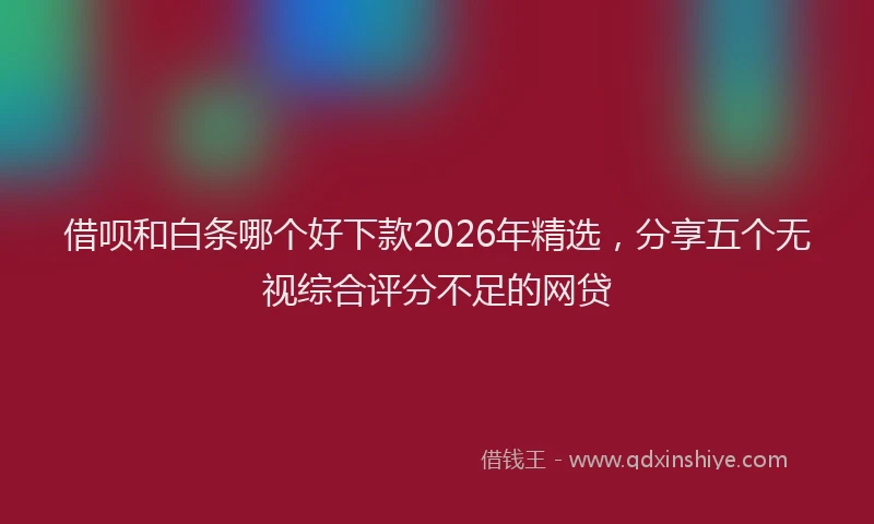 借呗和白条哪个好下款2026年精选，分享五个无视综合评分不足的网贷