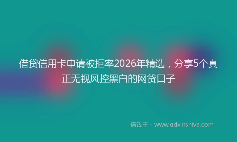 借贷信用卡申请被拒率2026年精选，分享5个真正无视风控黑白的网贷口子