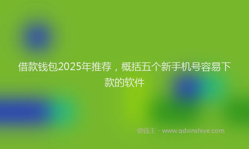 借款钱包2025年推荐，概括五个新手机号容易下款的软件