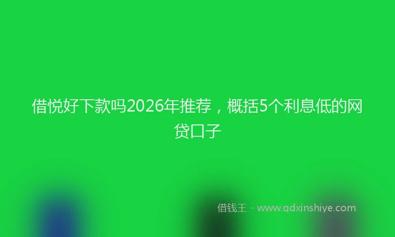 借悦好下款吗2026年推荐,概括5个利息低的网贷口子