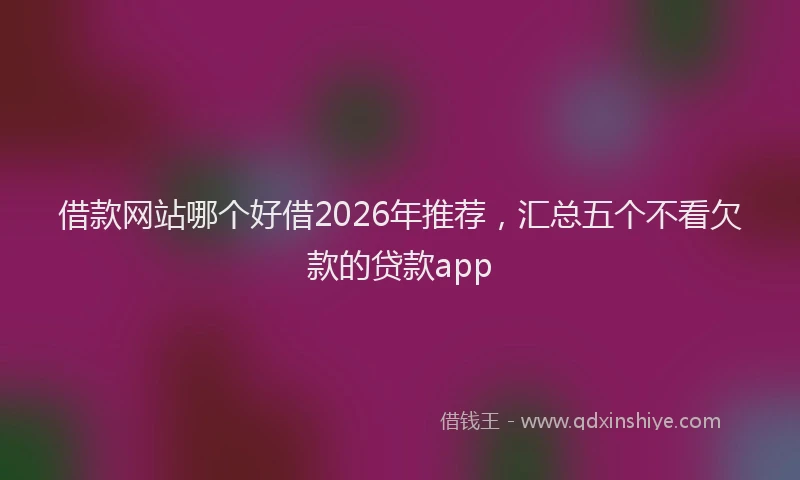借款网站哪个好借2026年推荐，汇总五个不看欠款的贷款app