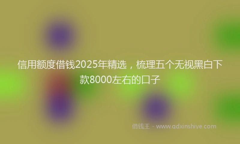 信用额度借钱2025年精选，梳理五个无视黑白下款8000左右的口子