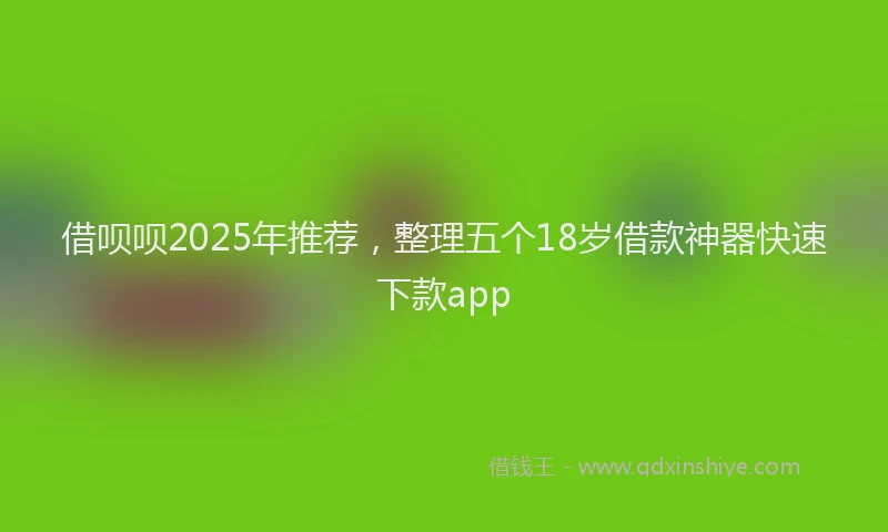 借呗呗2025年推荐，整理五个18岁借款神器快速下款app