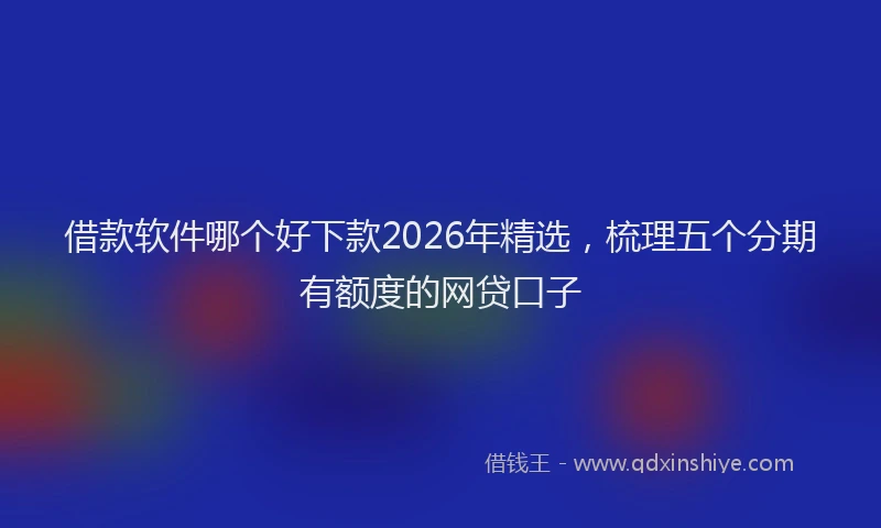借款软件哪个好下款2026年精选，梳理五个分期有额度的网贷口子