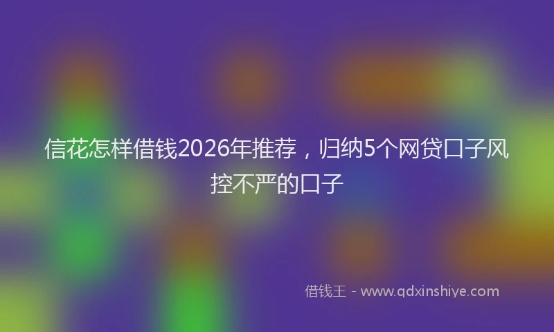 信花怎样借钱2026年推荐，归纳5个网贷口子风控不严的口子
