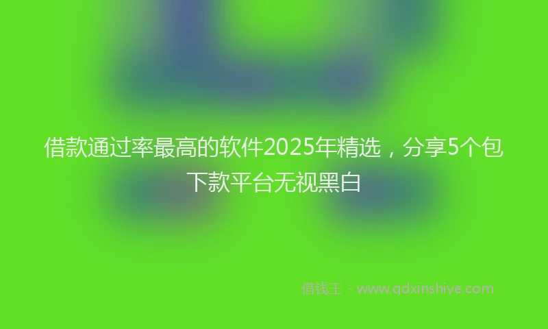 借款通过率最高的软件2025年精选,分享5个包下款平台无视黑白