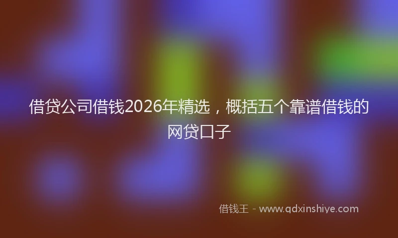 借贷公司借钱2026年精选，概括五个靠谱借钱的网贷口子